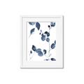 Picture of Blue Water Colour Leaves II _GroupedProduct_Rectangle_Portrait_Framed_Matted_