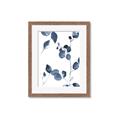 Picture of Blue Water Colour Leaves II _GroupedProduct_Rectangle_Portrait_Framed_Matted_