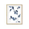 Picture of Blue Water Colour Leaves II _GroupedProduct_Rectangle_Portrait_Framed_Matted_