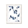 Picture of Blue Water Colour Leaves II _GroupedProduct_Rectangle_Portrait_Framed_Matted_
