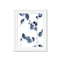 Picture of Blue Water Colour Leaves II _GroupedProduct_Rectangle_Portrait_Framed_Matted_