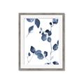 Picture of Blue Water Colour Leaves II _GroupedProduct_Rectangle_Portrait_Framed_Matted_