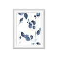 Picture of Blue Water Colour Leaves II _GroupedProduct_Rectangle_Portrait_Framed_Matted_