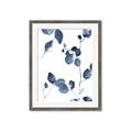Picture of Blue Water Colour Leaves II _GroupedProduct_Rectangle_Portrait_Framed_Matted_