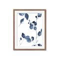 Picture of Blue Water Colour Leaves II _GroupedProduct_Rectangle_Portrait_Framed_Matted_