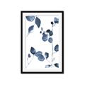 Picture of Blue Water Colour Leaves II _GroupedProduct_Rectangle_Portrait_Framed_Matted_