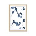 Picture of Blue Water Colour Leaves II _GroupedProduct_Rectangle_Portrait_Framed_Matted_