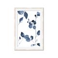Picture of Blue Water Colour Leaves II _GroupedProduct_Rectangle_Portrait_Framed_Matted_