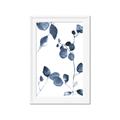Picture of Blue Water Colour Leaves II _GroupedProduct_Rectangle_Portrait_Framed_Matted_