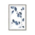Picture of Blue Water Colour Leaves II _GroupedProduct_Rectangle_Portrait_Framed_Matted_