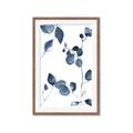 Picture of Blue Water Colour Leaves II _GroupedProduct_Rectangle_Portrait_Framed_Matted_