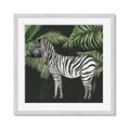 Picture of Zebra In The Jungle _GroupedProduct_Square_Framed_Matted_