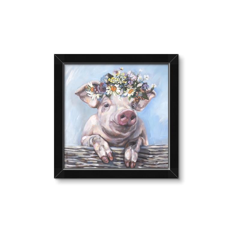 Picture of Flower Piglet I _GroupedProduct_Square_Framed_Matted_