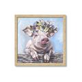 Picture of Flower Piglet I _GroupedProduct_Square_Framed_Matted_
