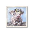 Picture of Flower Piglet I _GroupedProduct_Square_Framed_Matted_