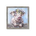 Picture of Flower Piglet I _GroupedProduct_Square_Framed_Matted_