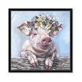 Picture of Flower Piglet I _GroupedProduct_Square_Framed_Matted_
