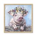 Picture of Flower Piglet I _GroupedProduct_Square_Framed_Matted_