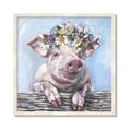 Picture of Flower Piglet I _GroupedProduct_Square_Framed_Matted_