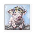 Picture of Flower Piglet I _GroupedProduct_Square_Framed_Matted_
