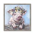 Picture of Flower Piglet I _GroupedProduct_Square_Framed_Matted_