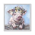 Picture of Flower Piglet I _GroupedProduct_Square_Framed_Matted_