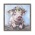 Picture of Flower Piglet I _GroupedProduct_Square_Framed_Matted_