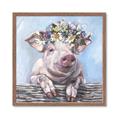Picture of Flower Piglet I _GroupedProduct_Square_Framed_Matted_
