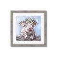 Picture of Flower Piglet I _GroupedProduct_Square_Framed_Matted_