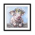 Picture of Flower Piglet I _GroupedProduct_Square_Framed_Matted_