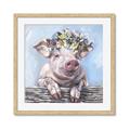 Picture of Flower Piglet I _GroupedProduct_Square_Framed_Matted_