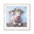 Picture of Flower Piglet I _GroupedProduct_Square_Framed_Matted_