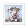 Picture of Flower Piglet I _GroupedProduct_Square_Framed_Matted_