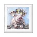 Picture of Flower Piglet I _GroupedProduct_Square_Framed_Matted_