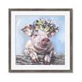Picture of Flower Piglet I _GroupedProduct_Square_Framed_Matted_