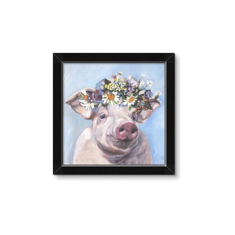 Picture of Flower Piglet II _GroupedProduct_Square_Framed_Matted_