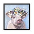 Picture of Flower Piglet II _GroupedProduct_Square_Framed_Matted_