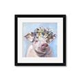 Picture of Flower Piglet II _GroupedProduct_Square_Framed_Matted_