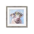 Picture of Flower Piglet II _GroupedProduct_Square_Framed_Matted_