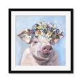 Picture of Flower Piglet II _GroupedProduct_Square_Framed_Matted_