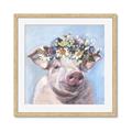 Picture of Flower Piglet II _GroupedProduct_Square_Framed_Matted_