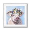 Picture of Flower Piglet II _GroupedProduct_Square_Framed_Matted_