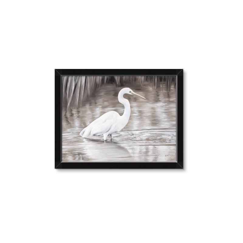 Picture of Wading Egret _GroupedProduct_Rectangle_Landscape_Framed_Matted_