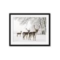 Picture of Winter Deers _GroupedProduct_Rectangle_Landscape_Photography _GroupedProduct_Rectangle_Landscape_Framed_Matted_