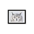 Picture of Close-up The Owl Head _GroupedProduct_Rectangle_Landscape_Framed_Matted_