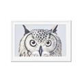 Picture of Close-up The Owl Head _GroupedProduct_Rectangle_Landscape_Framed_Matted_