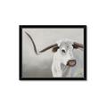 Picture of Cow with Big Horn _GroupedProduct_Rectangle_Landscape_Framed_Matted_