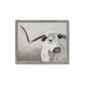 Picture of Cow with Big Horn _GroupedProduct_Rectangle_Landscape_Framed_Matted_