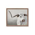 Picture of Cow with Big Horn _GroupedProduct_Rectangle_Landscape_Framed_Matted_