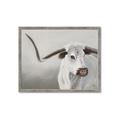 Picture of Cow with Big Horn _GroupedProduct_Rectangle_Landscape_Framed_Matted_